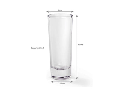 Large Shot Glasses 60ml - Set of 12