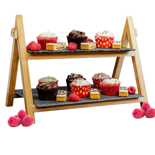 2-Tier Slate Cake Stand