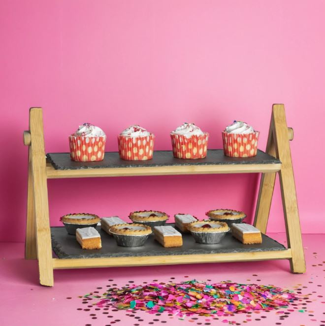 2-Tier Slate Cake Stand