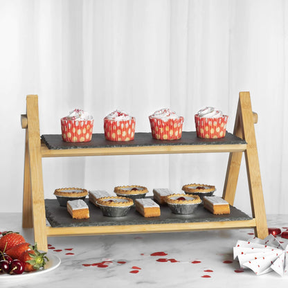 2-Tier Slate Cake Stand