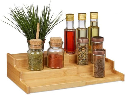 3-Tier Bamboo Extending Spice Rack