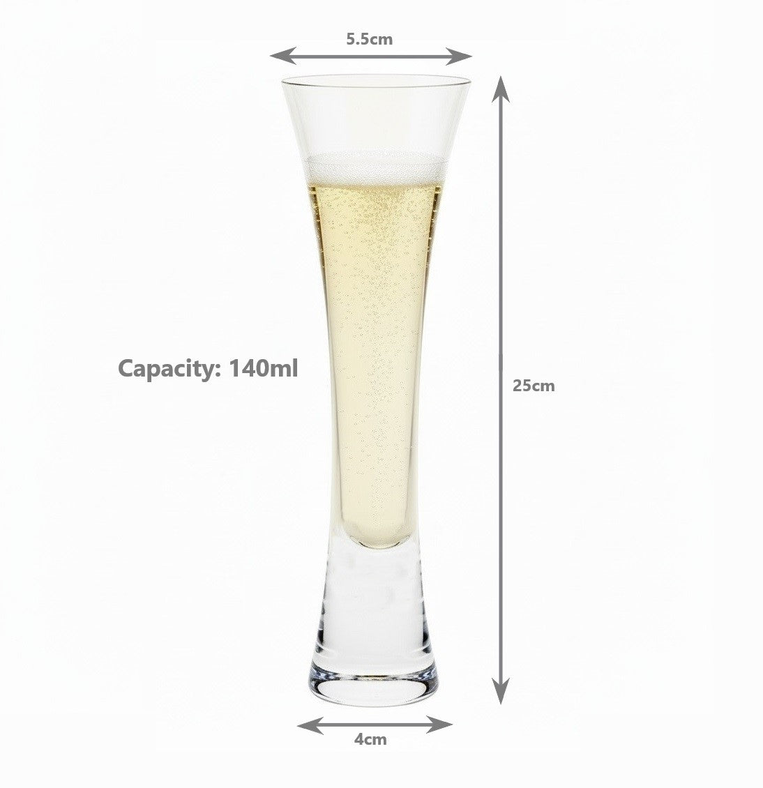 Stemless Champagne Flutes (140ml) - Set of 2