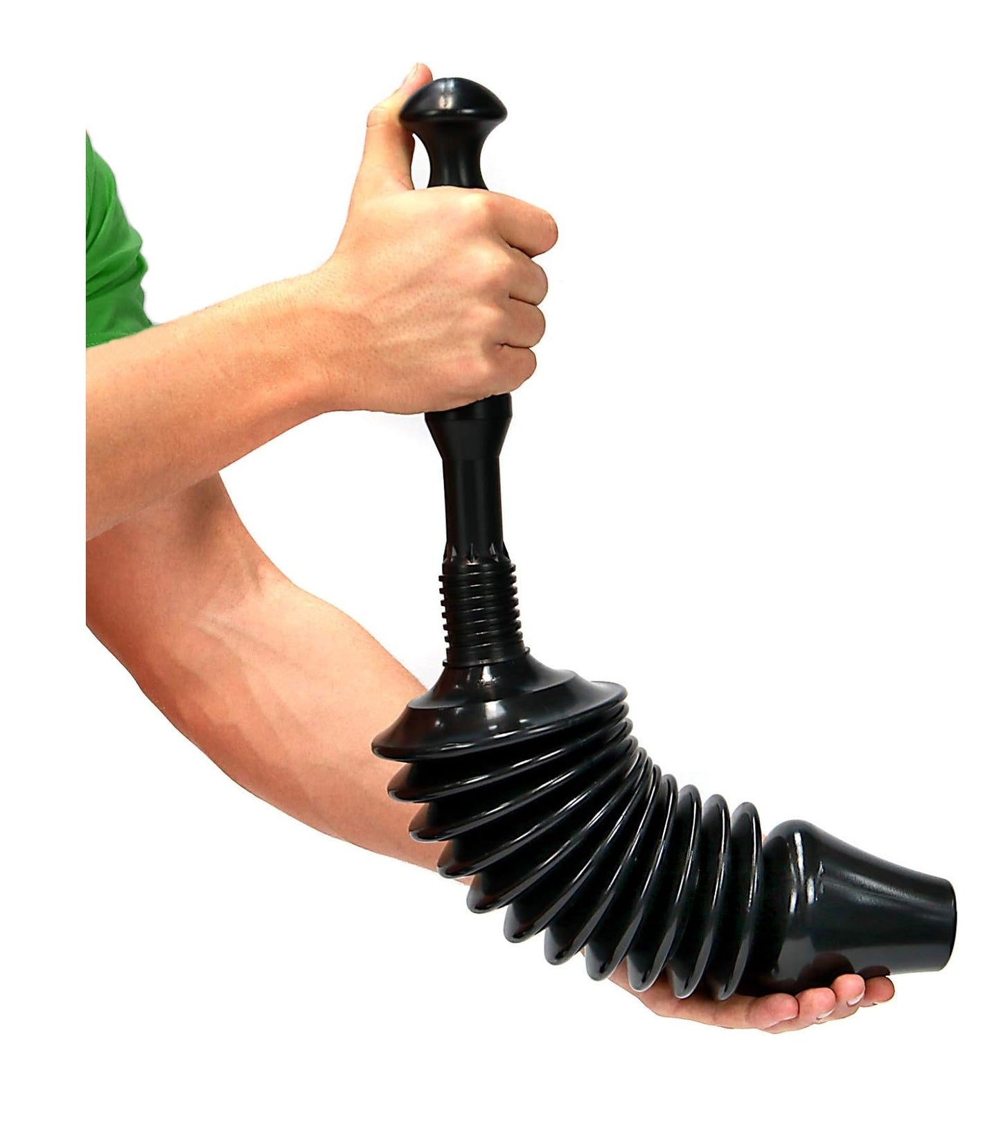 Heavy Duty Flexible Toilet Plunger in Black
