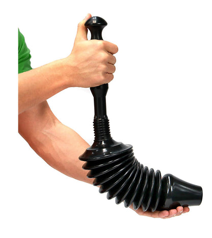 Heavy Duty Flexible Toilet Plunger in Black