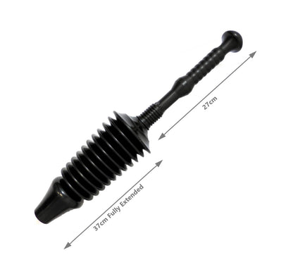 Heavy Duty Flexible Toilet Plunger in Black