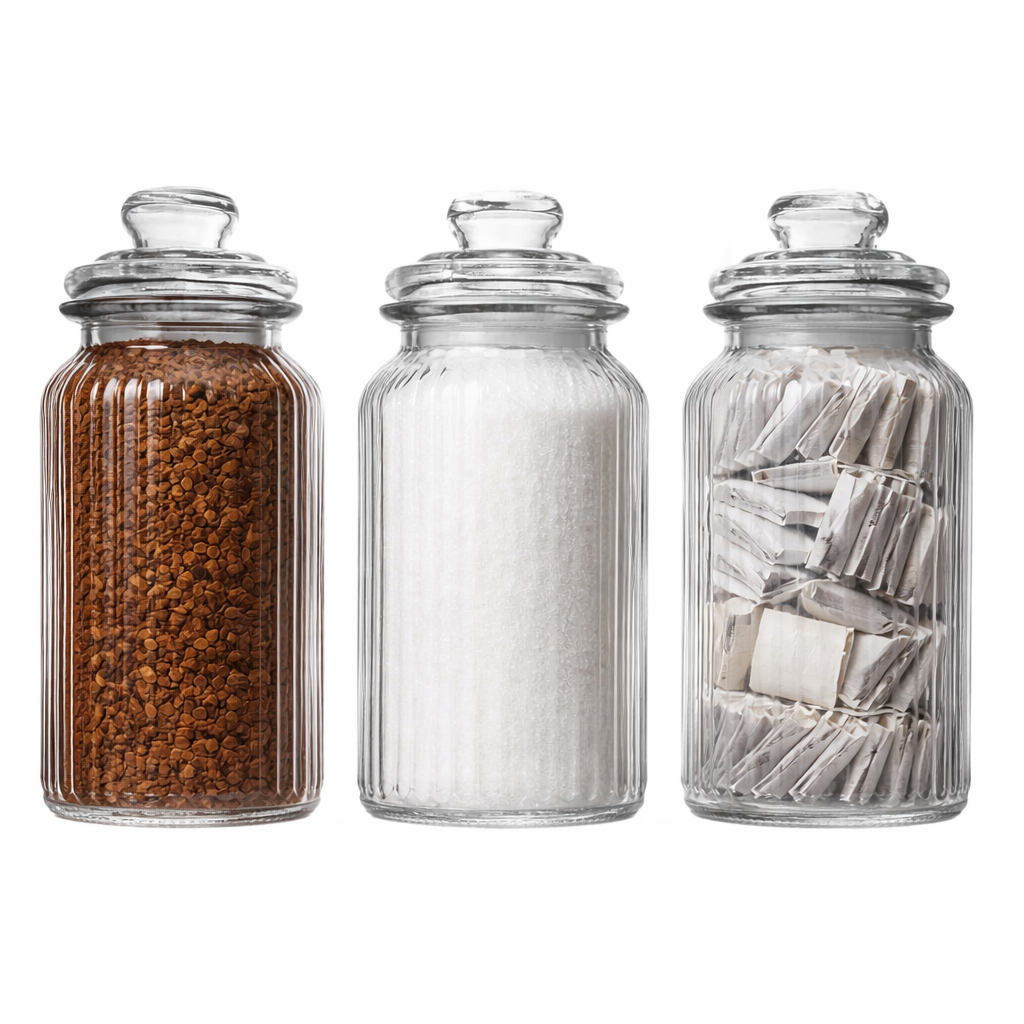 Vintage Airtight Glass Jars 1300ml - Set of 3