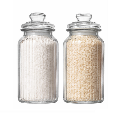 Vintage Airtight Glass Jars 1300ml - Set of 3