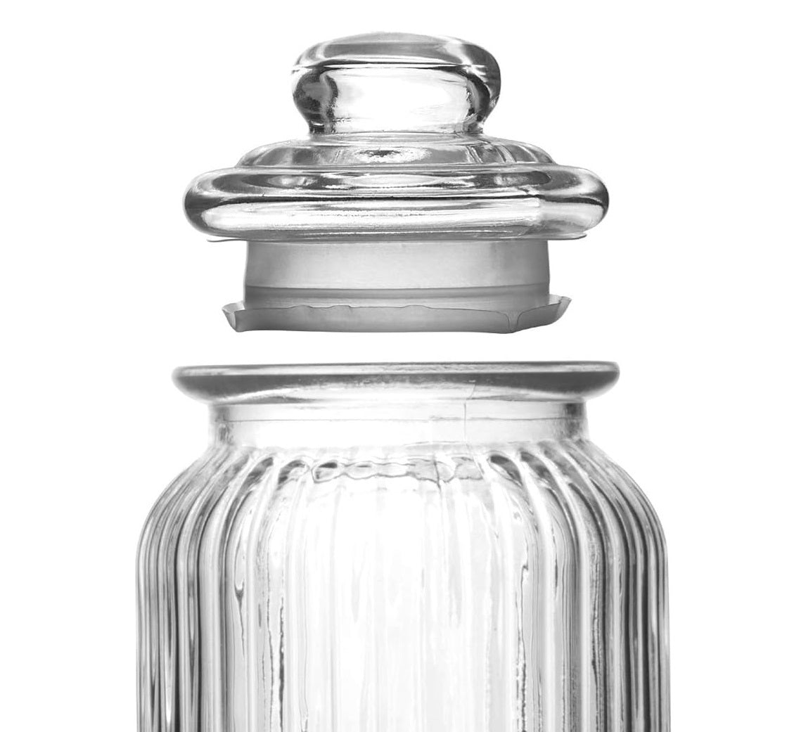 Vintage Airtight Glass Jars 1300ml - Set of 3