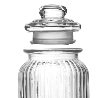 Vintage Airtight Glass Jars 1300ml - Set of 3