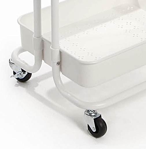 3-Tier Plastic Storage Trolley - White