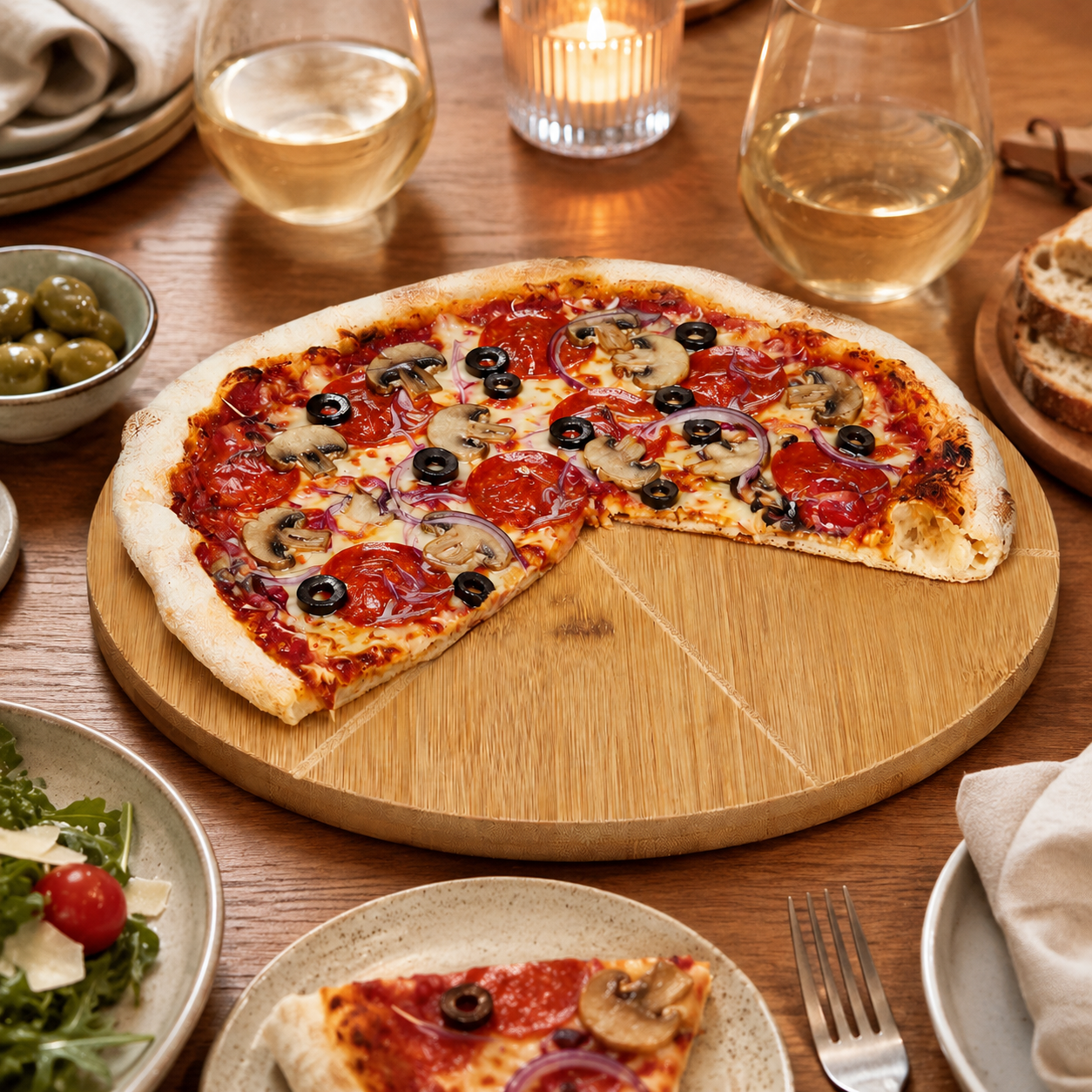 Bamboo Pizza Cutting Board