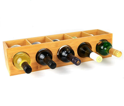 Bamboo 5 Bottle Wine Rack - Single Pack