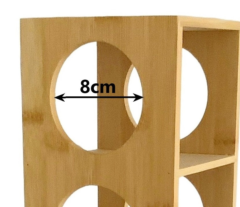 Bamboo 5 Bottle Wine Rack - Twin Pack