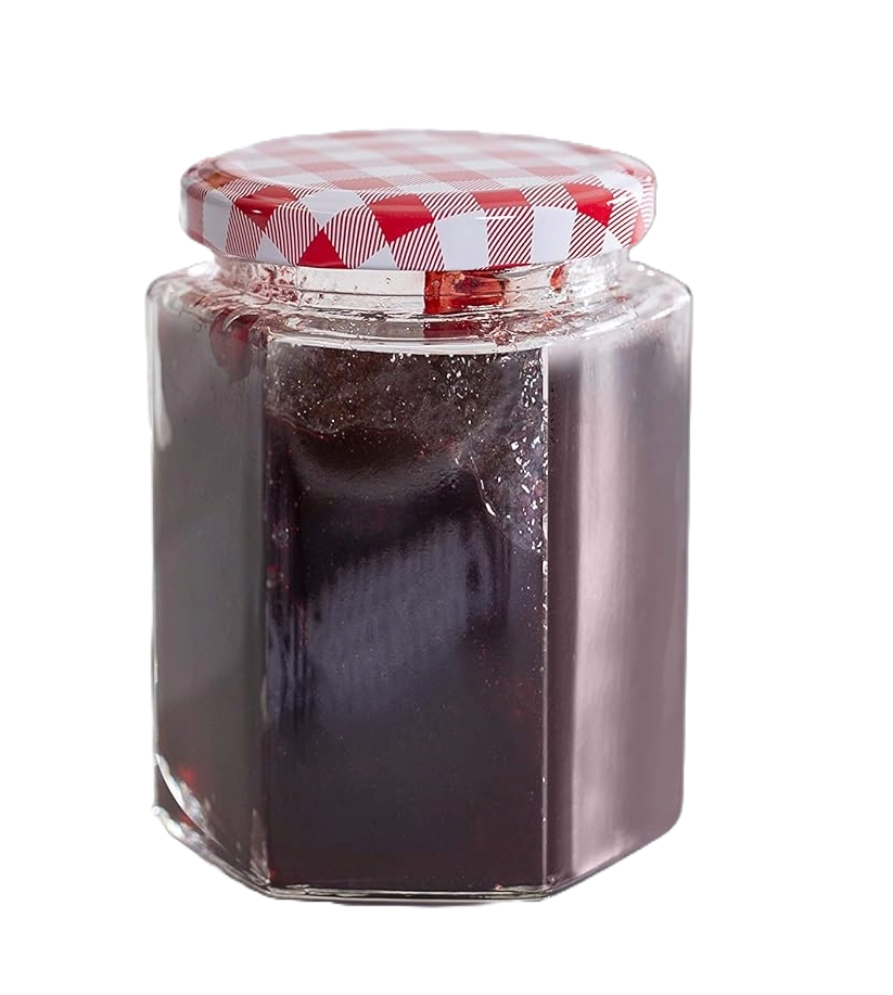 Hexagonal Jam Jars 250ml - Set of 24