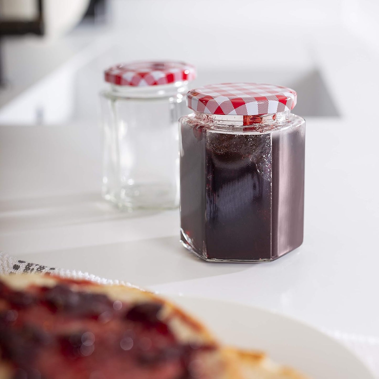 Hexagonal Jam Jars 250ml - Set of 24