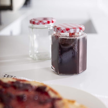 Hexagonal Jam Jars 250ml - Set of 24