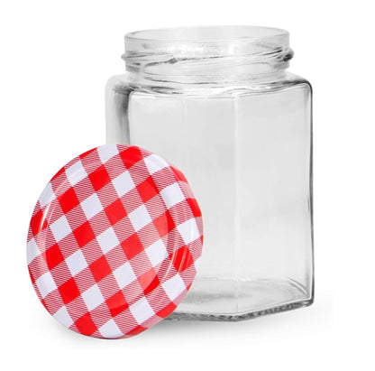 Hexagonal Jam Jars 250ml - Set of 24