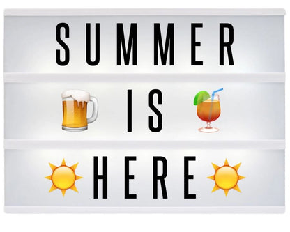 A4 Lightbox with 205 Letters & Emoji