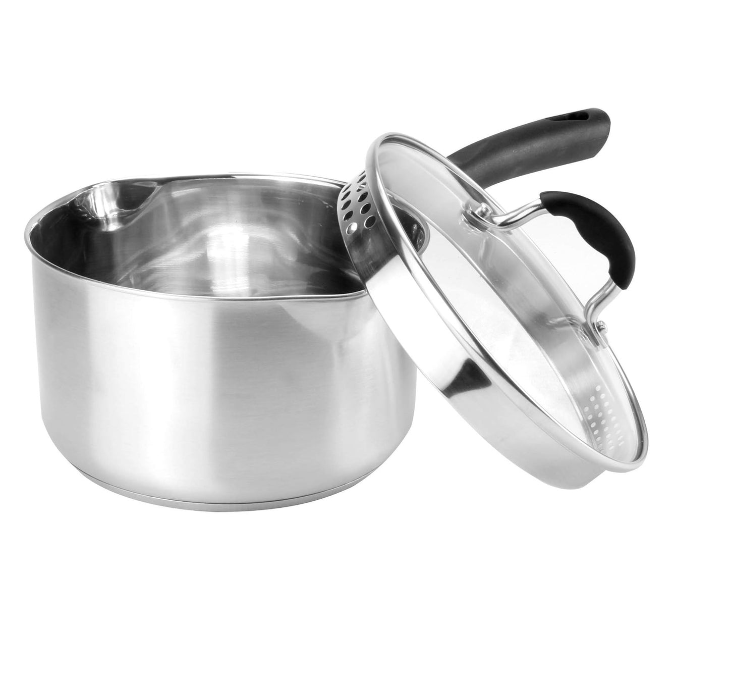 Stainless Steel Saucepans - Set of 3