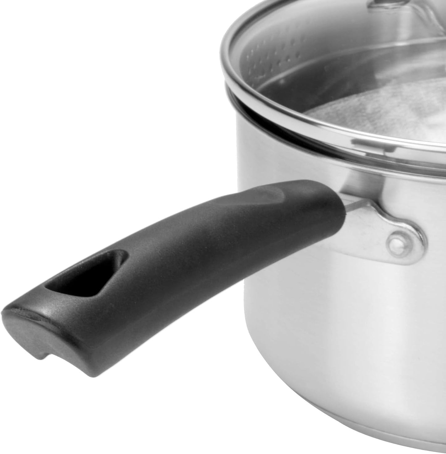 Stainless Steel Saucepans - Set of 3