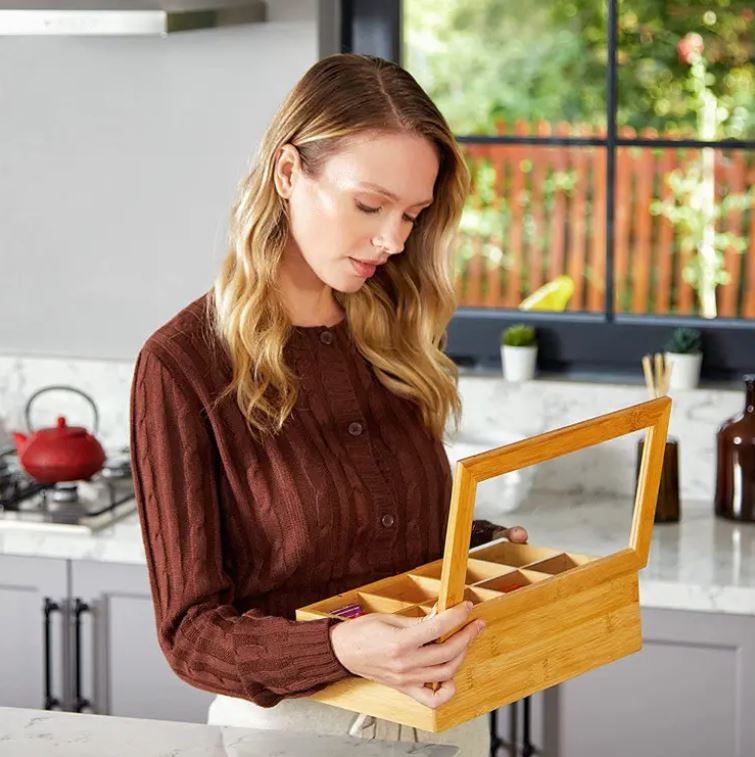 Bamboo Tea Storage Box