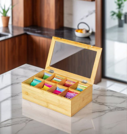 Bamboo Tea Storage Box