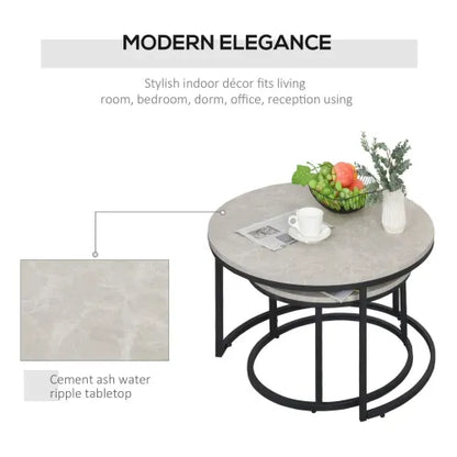 Stacking Coffee Table Set - 2 Pcs