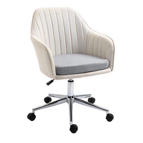 Swivel Desk Chair in Beige
