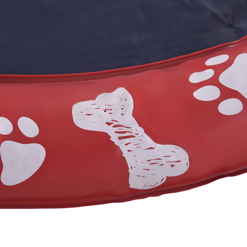 Splash Pad Sprinkler for Pets Dog Bath Pool Non-Slip Outdoor Red - 170cm