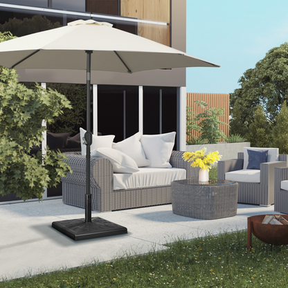 Square Resin Garden Parasol Base for Poles of 32mm, 38mm, 48mm - 19kg