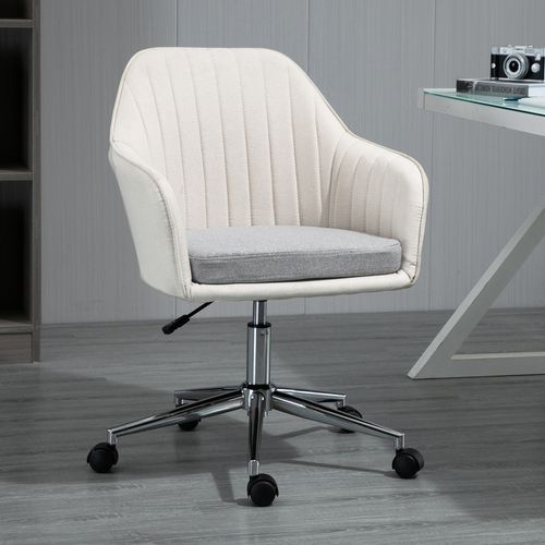 Swivel Desk Chair in Beige
