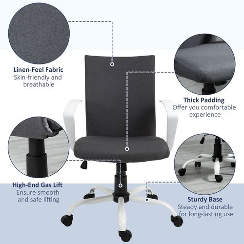 Swivel Office Chair in Dark Grey
