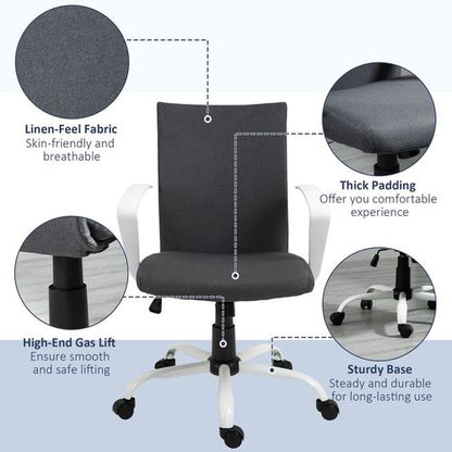 Swivel Office Chair in Dark Grey