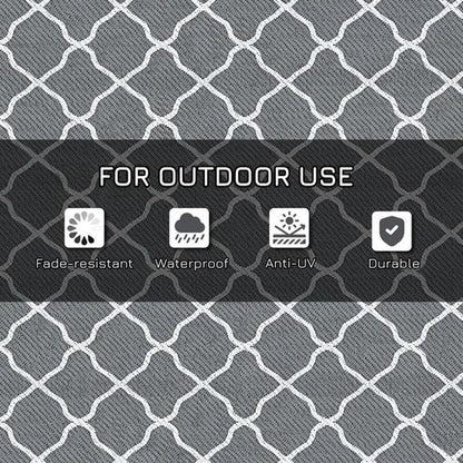 Reversible Outdoor Rug in Grey