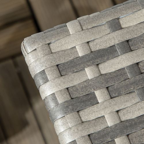 Rattan Outdoor Coffee Table in Mixed Grey