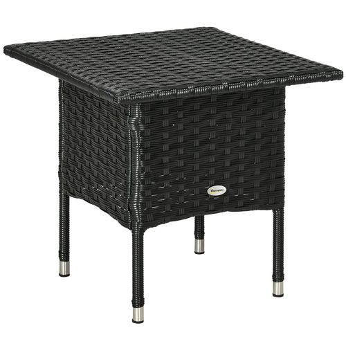 Rattan Outdoor Coffee Table in Black