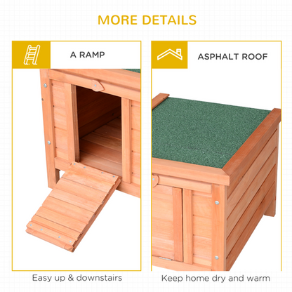 Wooden Rabbit Hutch Bunny Cage Guinea Pig House Pet Habitat Small Animals