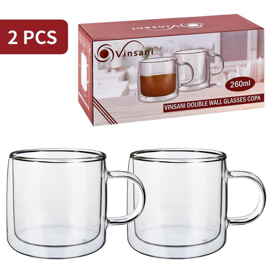 VINSANI DOUBLE WALL GLASSES COPA 2 Pack