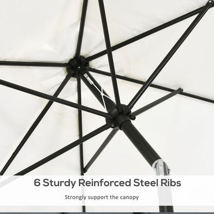 Patio Parasol Canopy 2.4m in White