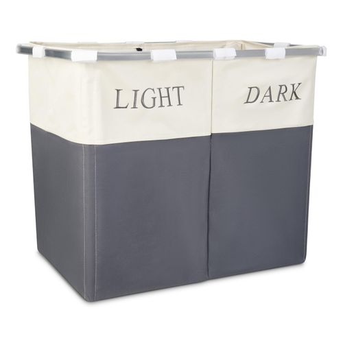 Lights and Darks Folding Laundry Hamper