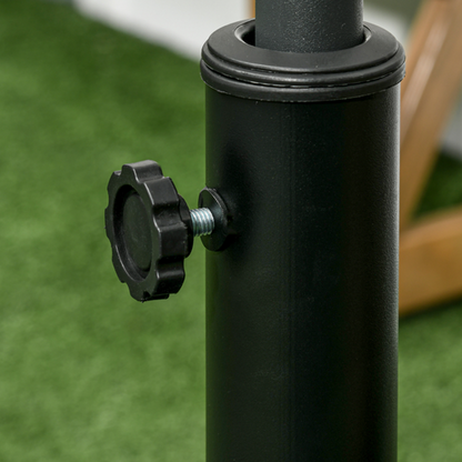 Round Resin Garden Parasol Base (for Poles of 38mm-48mm) - 18kg