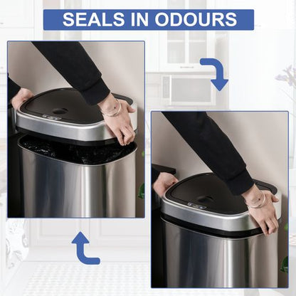 58L Stainless Steel Sensor Bin