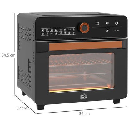 Air Fryer Oven 20L Countertop Mini Oven with 17 Pre-sets 1400W in Black
