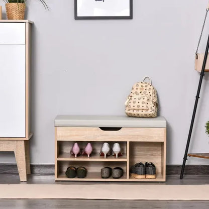 Sit-On Shoe Storage w/ Hidden Compartment