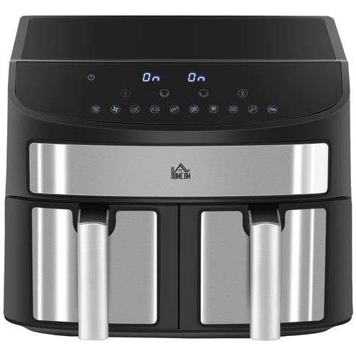 Oil Free Dual Air Fryer 10-in-1 8L with Sync Cook & Sync Finish Timer 2400W