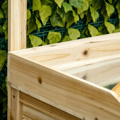 Garden Potting Bench Table Workstation with Galvanized Tabletop