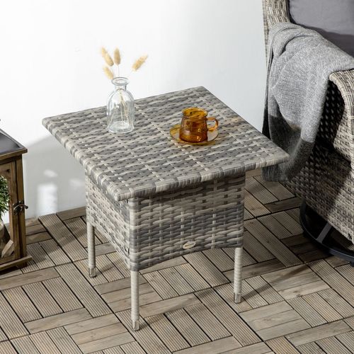 Rattan Outdoor Coffee Table in Mixed Grey