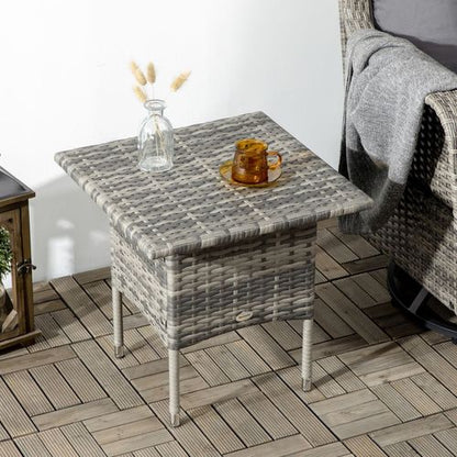 Rattan Outdoor Coffee Table in Mixed Grey