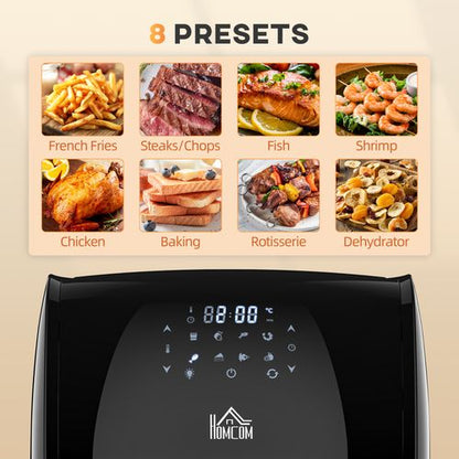 Air Fryer Oven 8 Preset Modes, 12L, Black