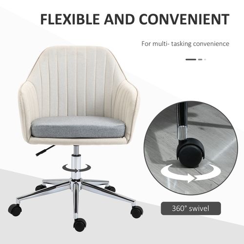 Swivel Desk Chair in Beige